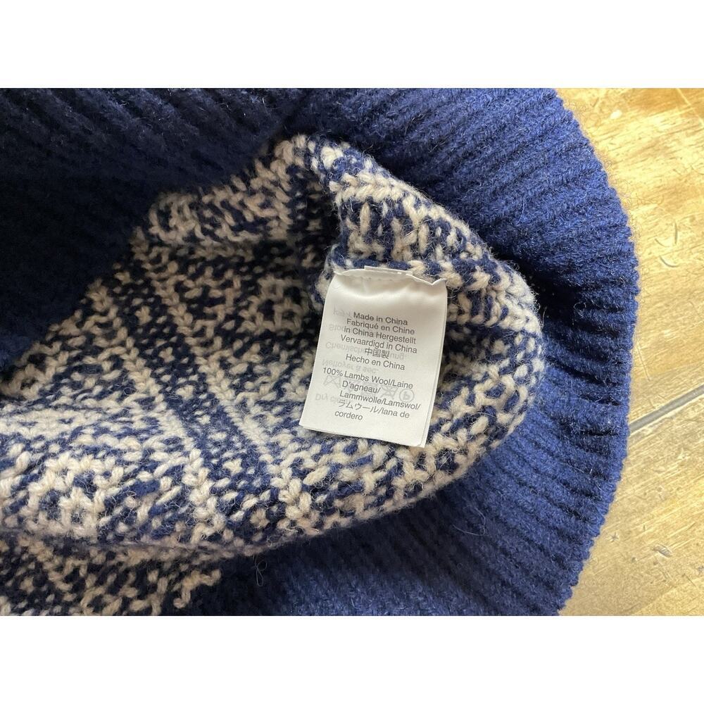 J Crew 100% Lambs Wool Jacquard Geometric Nordic Ski Sweater - Picture 9 of 9
